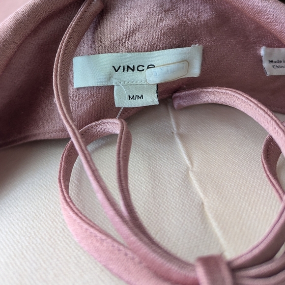 Vince Pink Halter Cowl Neck Dress - Picture 2 of 10